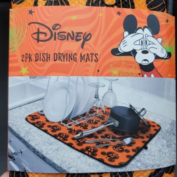 Disney Kitchen Mickey Mouse Halloween Drying Mat Mini Oven Mitts